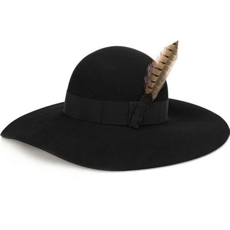 ysl pheasant feathr grograin timmed rabbit felt wide brim hat|Saint Laurent Rabbit Felt Fedora Hat .